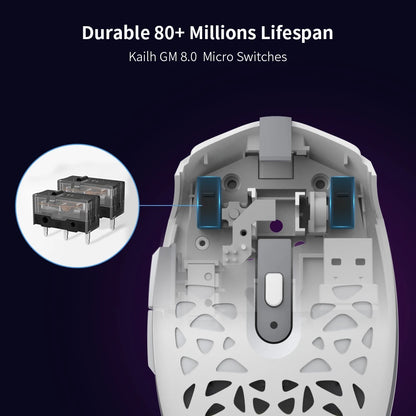 Delux M820DC PAW3335 Wired + Wireless + Bluetooth Gaming Mouse 80 Million Clicks 16000 DPI RGB Rechargeable Mice For Computers