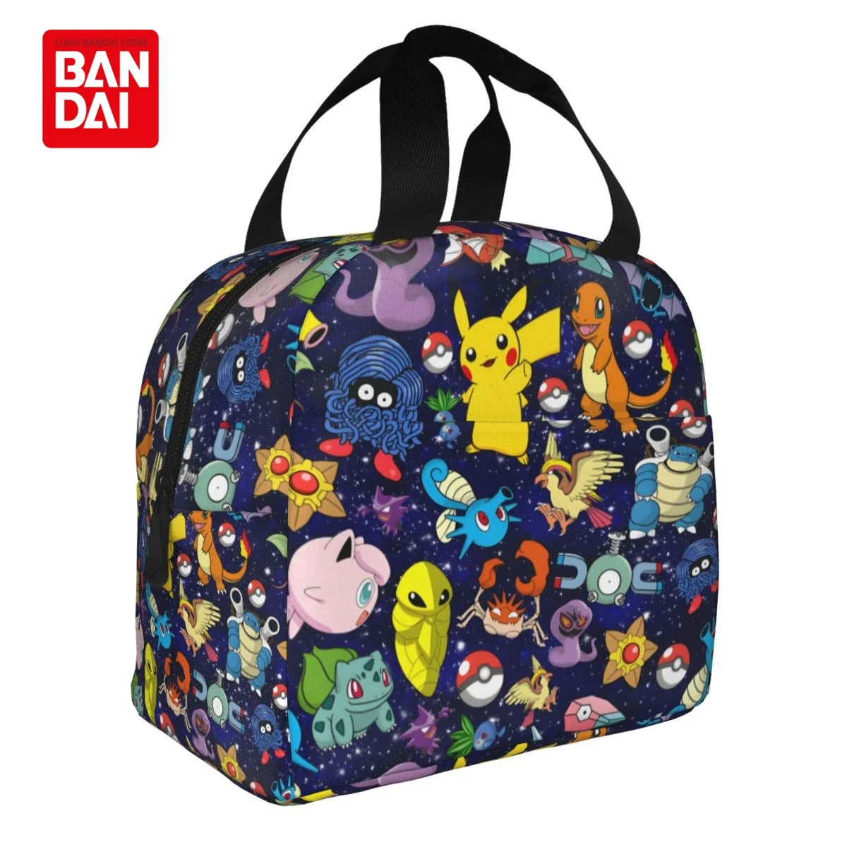 Bandai Japan Anime Pokemon Lunch Bag for School Kids Office Pikachu Sac Lunch Portable Thermal Cooler Lunch Box Handbag Gift