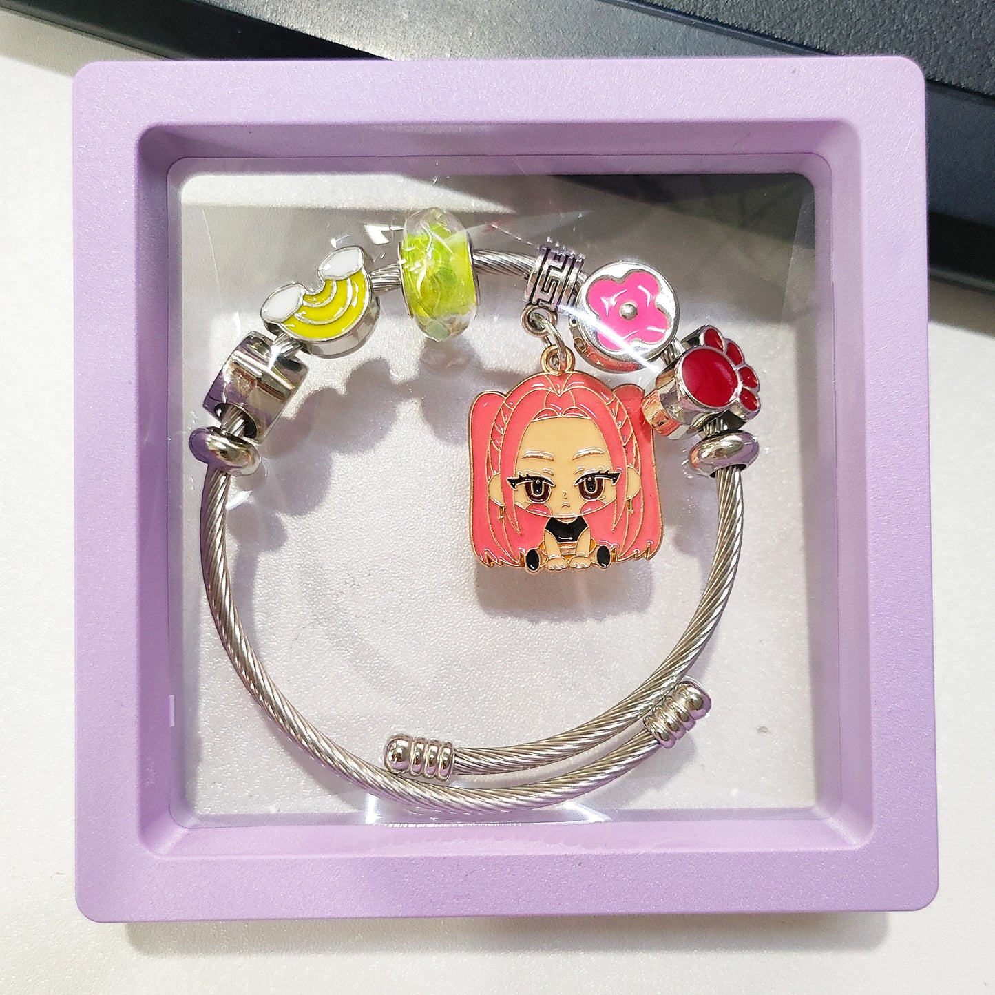 Hot 4Pcs Cartoon Anime Bracelet Set, High-Value Exquisite Bangles Ideal Children's Day Gift for Boys Girls Kids