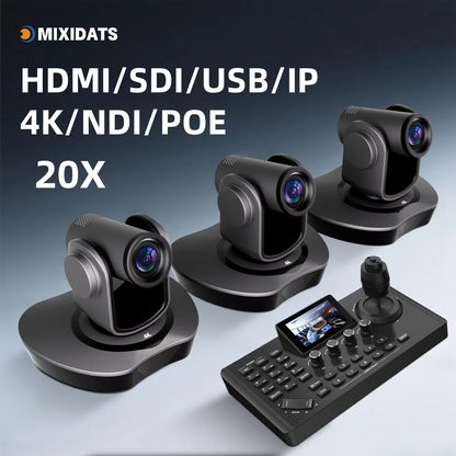 4K PTZ Video Conference Camera Kit with 20X Zoom & NDI