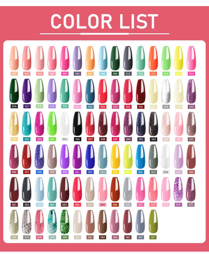 LIMEGIRL 8ML Gel Nail Polish Kit Semi-Permanent Soak Gel Varnish Base Coat Polishing Tool with UV LED Light Nail Gel Kit