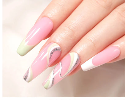 BORN PRETTY 30ml Milky White Hard Gel Jelly Nail Extension Gel Nail Polish Clear Acrylic Nail Color Soak Off UV Construction Gel
