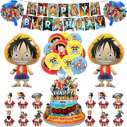 One Piece Luffy Foil & Latex Birthday Balloon Set 🎉🏴‍☠️