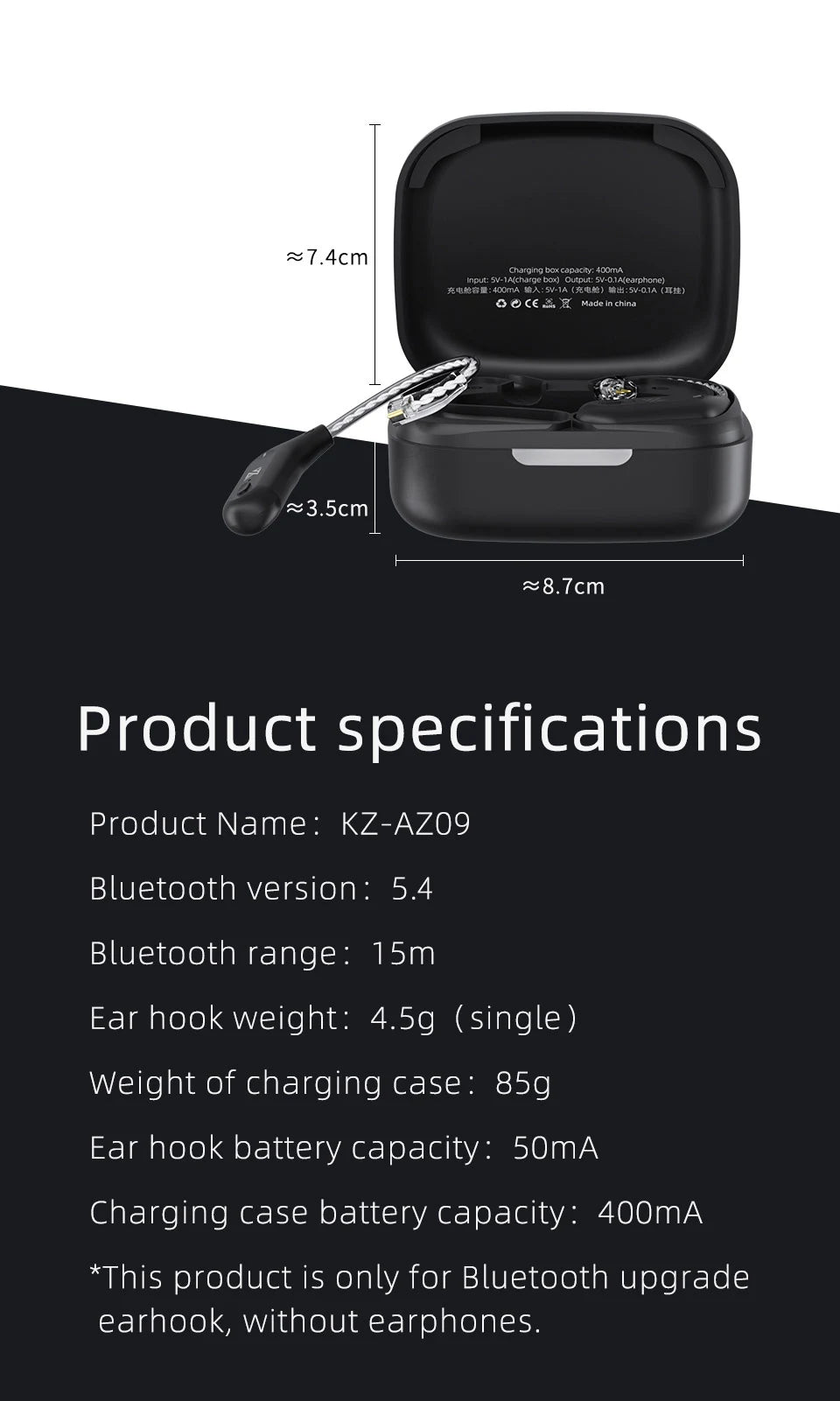 KZ AZ09 Wireless Earhooks.