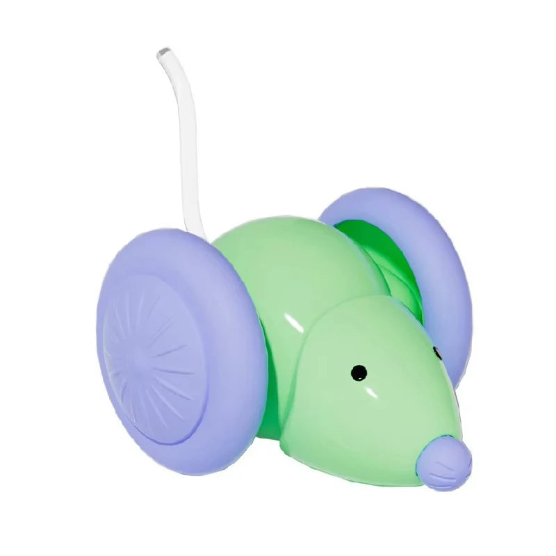Interactive Cat Toys Colorful LED Electric Mouse Automatic Teaser Kitten Toy Intelligent Obstacle Avoidance Pet Toy USB Charging