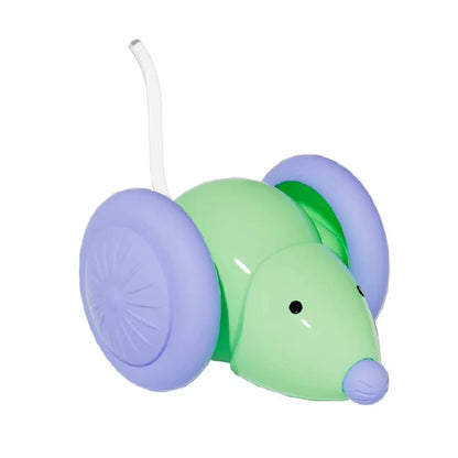 Interactive Cat Toys Colorful LED Electric Mouse Automatic Teaser Kitten Toy Intelligent Obstacle Avoidance Pet Toy USB Charging