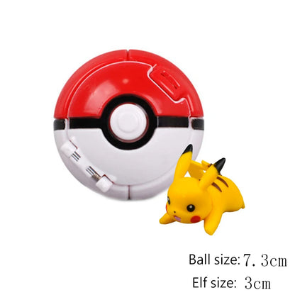 25 Styles Pokeball Figure Anime Figure Pokemon Elf Ball Toy Action Model Pikachu Mewtwo Charmander Kids Birthday Gifts Toys