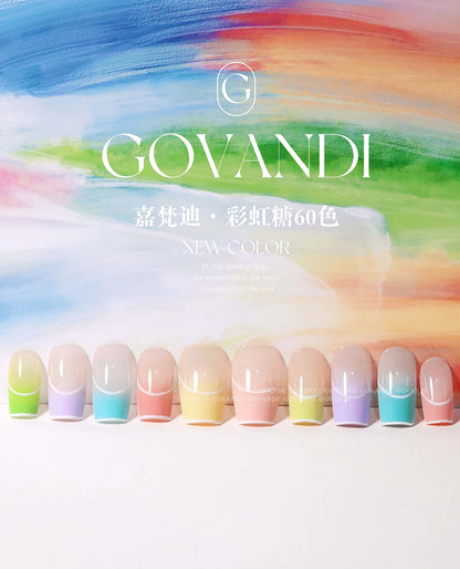 60 Colors Korean Style Loverly Macaron Gel Polish Set 15ML UV Gel Enamel Manicure Salon Soak Off Nail Polish Kit With Color Card