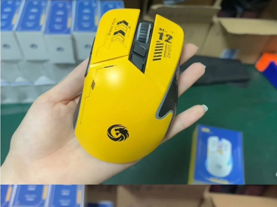 Mechanical Gear Wireless Bluetooth Dual-mode Silent E-sports Gaming Mouse with Type-C Charging