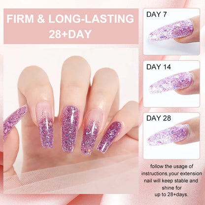 LIMEGIRL Set Poly Nail Gel for Extension Gel Set Manicure Acryl Gel Varnish Set 15ML Acrylic Liquid Nail Art Nail Kit UV Gel Kit