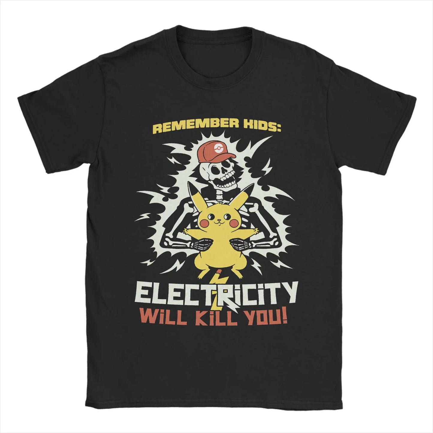 Pokemon T-shirt Men's Pure Cotton Casual T-shirt Round Neck T-shirt Short Sleeve Clothing Summer Sports Casual Short Sleeve Top