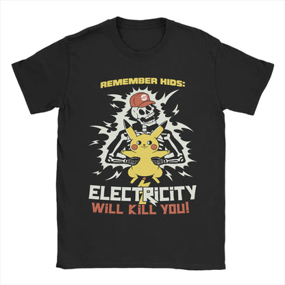 Pokemon T-shirt Men's Pure Cotton Casual T-shirt Round Neck T-shirt Short Sleeve Clothing Summer Sports Casual Short Sleeve Top