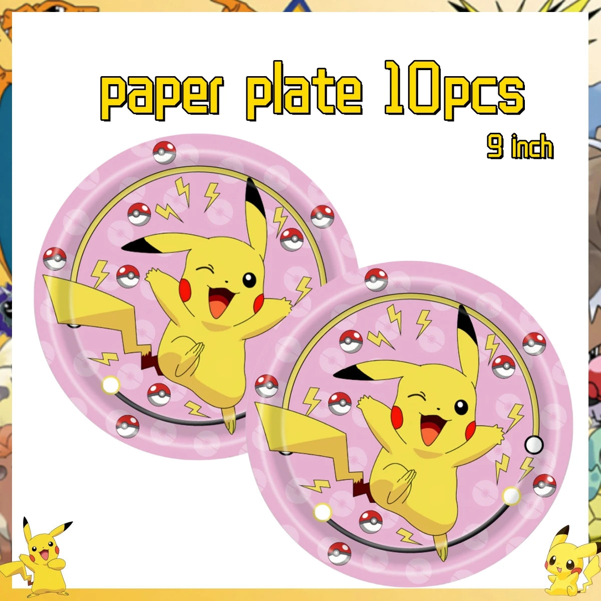 Pink Pokemon Birthday Party Decoration Disposable Tableware Set Pikachu Tablecloth Cup Plate Baby Shower Kids Diy Party Supplies