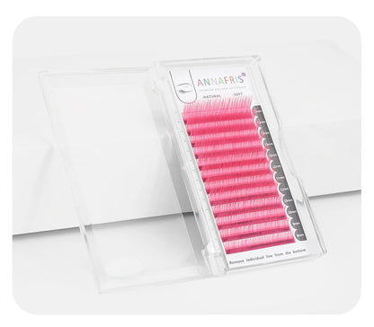 Colored Lashes Eyelash Extensions C/D/L/LU(M) Curl Mix 8-15mm Natural Soft Individual Green/Blue/Brown/Purple/Pink Eyelashes