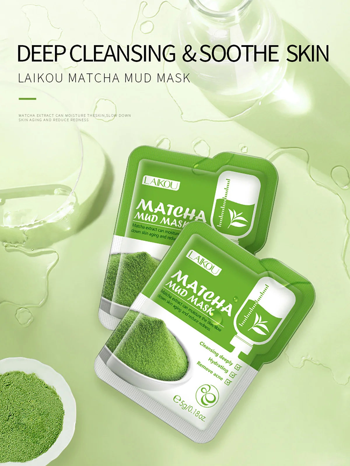 LAIKOU Sleeping Face Mask Set: 5pcs Night Repair & Deep Hydration Combo