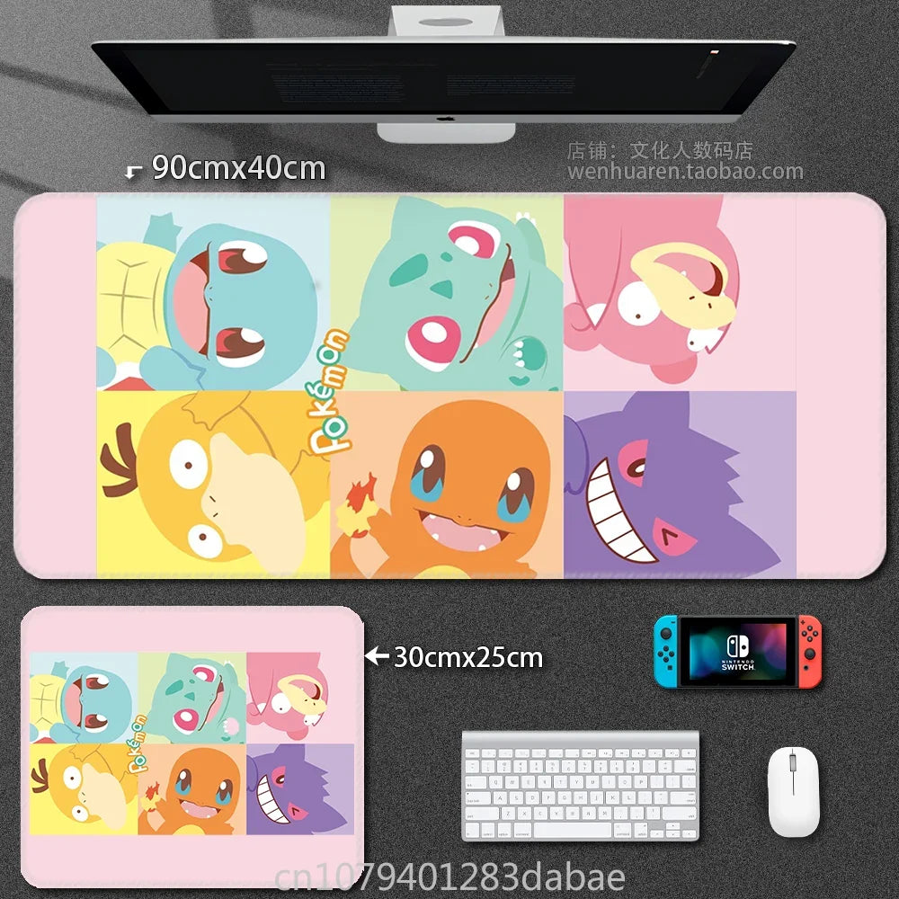 Leather Pokémon Pikachu Keyboard Pad Boy Girl Super Handsome Table Mat Cute Table Mat Computer Accessories PC Game Mouse Pad