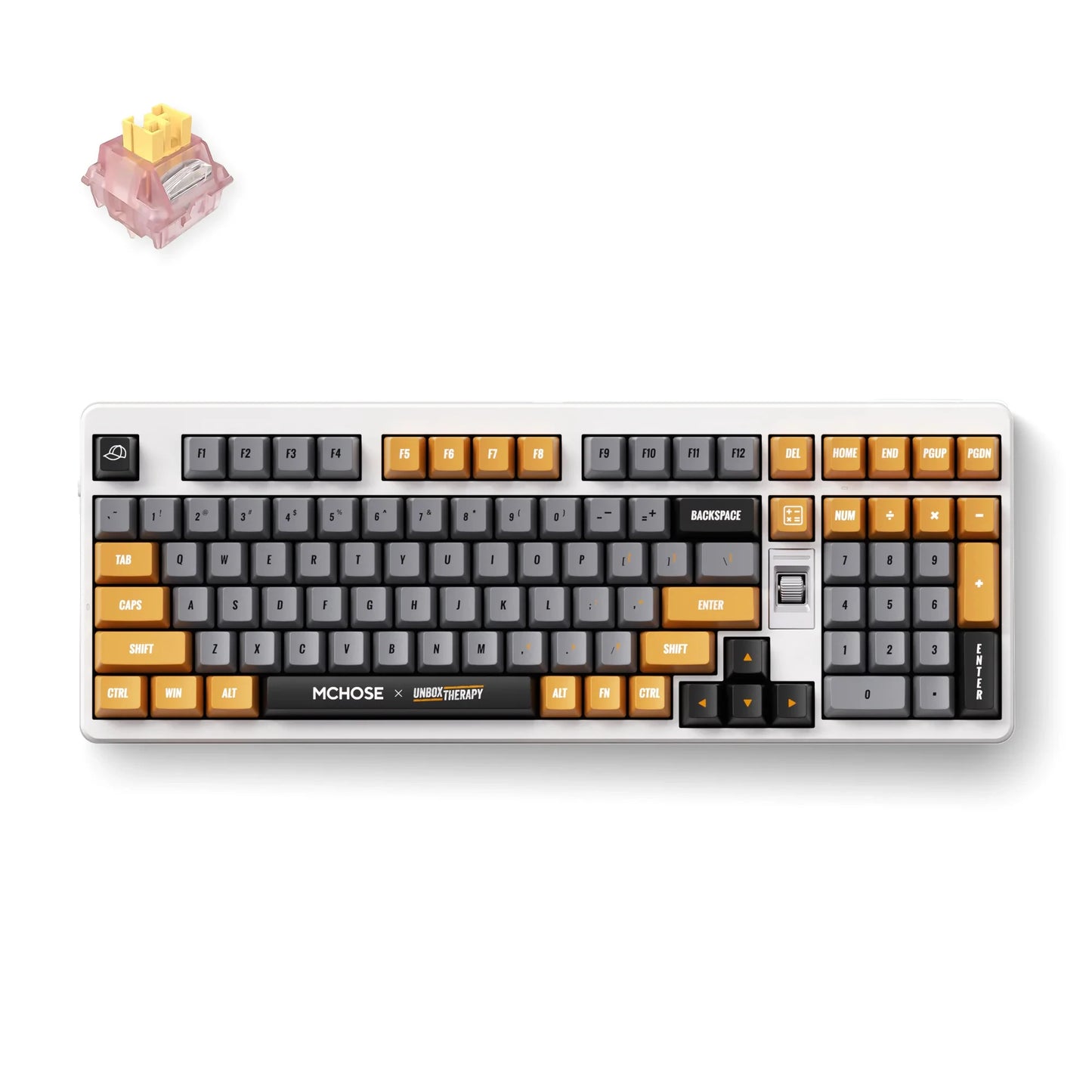 MCHOSE x Unbox Therapy - UT98 Mechanical Keyboard Wireless Quiet Offices KeyboardRGB Backlit Customized Gaming Silent Keyboard