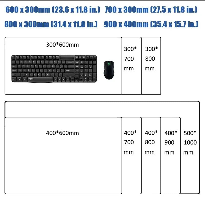 HD 900x400 Rubber Large PC Mousepad Gaming Mouse Pad Accessories Pikachu Slowpoke XXL Desk Keyboard Mat Computer Laptop Mausepad