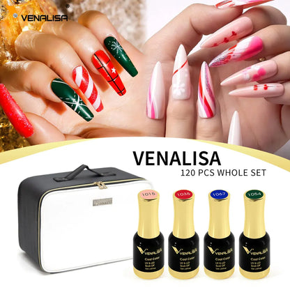 120pcs*12ml Venalisa Gel Polish Set Vernish Color Gel Polish TPO FREE Color For Nail Art Design Whole Set Nail Gel Enamel Kit