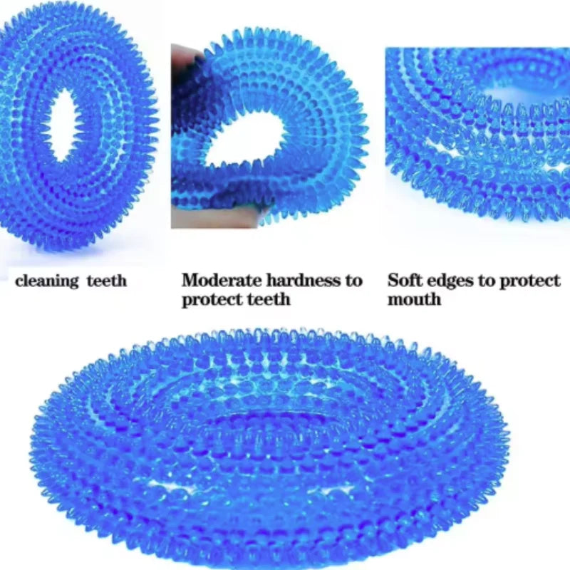 Pet Chew Toy Soft Rubber Bite-resistance Bone Shape Teeth Grinding Chewing Toys for Small Dogs Training Pet Supplies