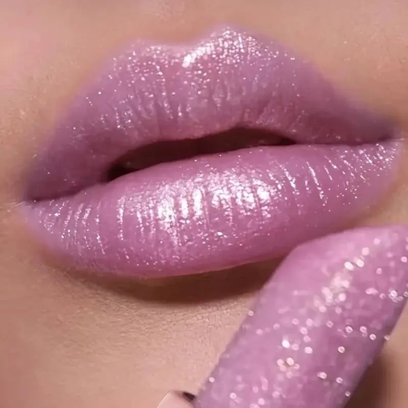 Pudaier Glitter Pearlescent Lipstick: Waterproof Diamond Shimmer & Hydrating Glow