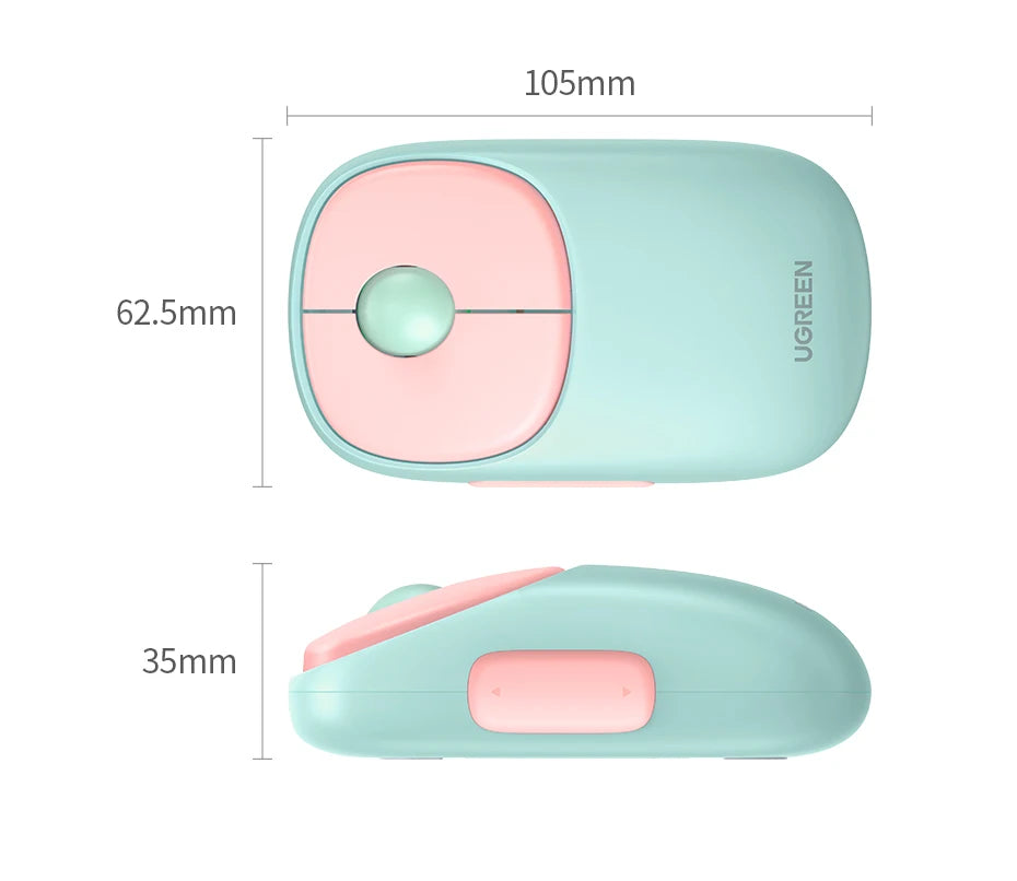 UGREEN Wireless Mouse Bluetooth 5.0 3.0 2.4G Rechargeable Mouse 4000 DPI Charging Bluetooth Mouse For MacBook iPad Tablet Laptop