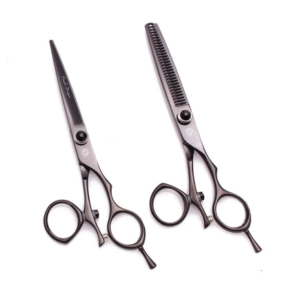 Professional Hairdressing Scissors 5.5" 6" Purple Dragon JP 440C Swivel Thumb Hair Cutting Scissors Barber Thinning Shears Z9019