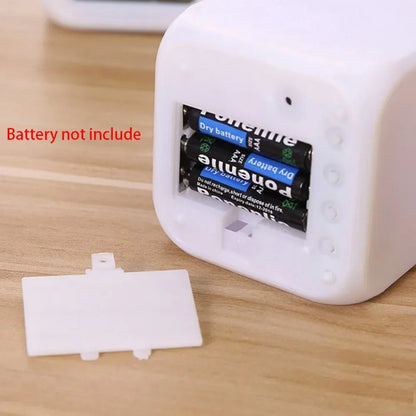 Anime Cartoon Pok é mon Cartoon Alarm Clock Creative Student 8x8x8cm LED Cube with Colorful Light Display Time Week Month