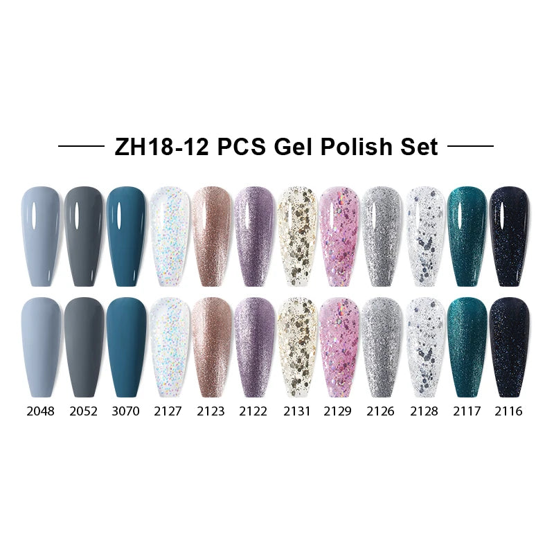 NAILCO 15ml Gel Nail Polish Set 30pcs/Lot Gel Polish Nail Soak Off UV LED Semi-Permanent Varnishes Nail Art Salon Free Shipping