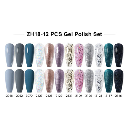 NAILCO 15ml Gel Nail Polish Set 30pcs/Lot Gel Polish Nail Soak Off UV LED Semi-Permanent Varnishes Nail Art Salon Free Shipping