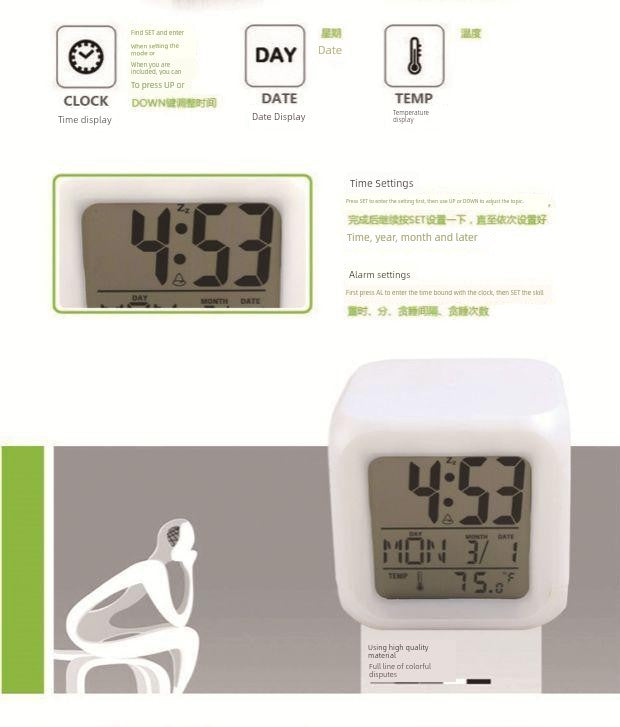 Roblox LED Digital Alarm Clock | Color-Changing Cube | Dobermen Premier