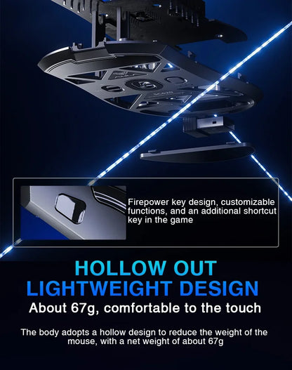 AULA SC620 Gaming Mouse Wired/Bluetooth/2.4G Light Weight Mouse Gamer PAW3311 Adjustable 12,000 DPI Life PC Gaming Accessories