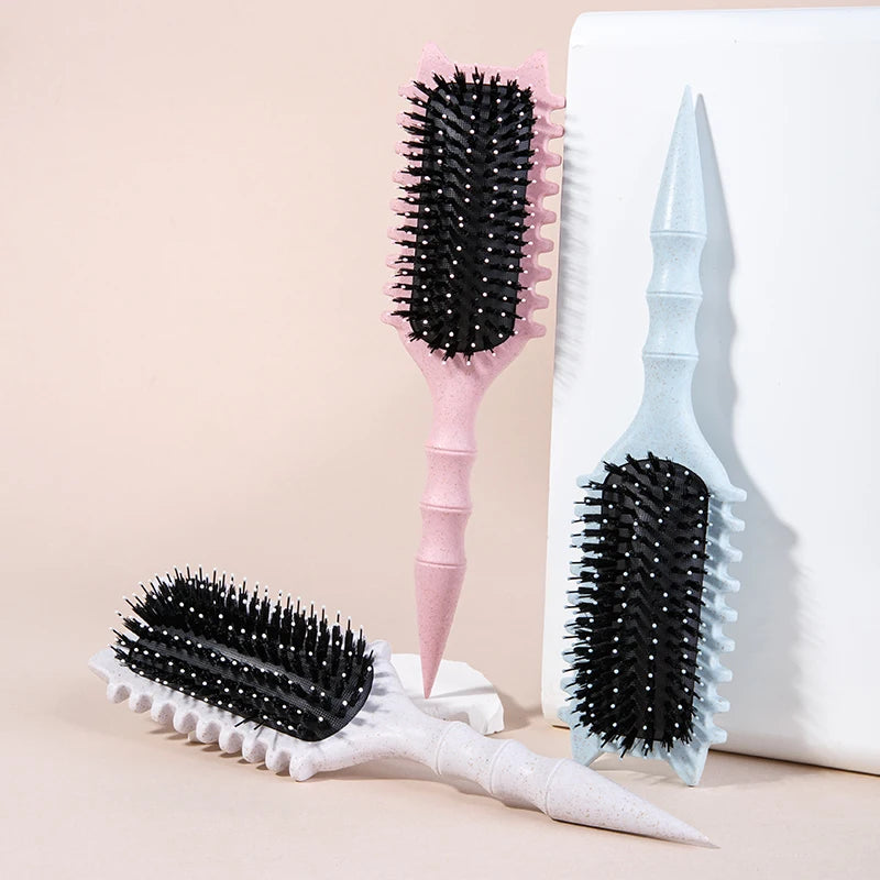 WANMEI Salon Styling Curly Hair Styling Brush Curl Hair Brush for Combing and Shaping  Curls Reduce Pulling Tools