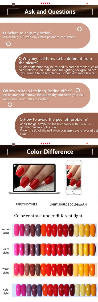 LILYCUTE 7ml Matte Nail Polish - 28 Autumn Colors