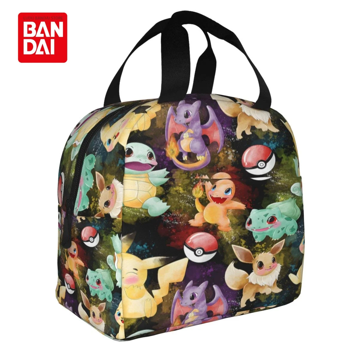 Bandai Japan Anime Pokemon Lunch Bag for School Kids Office Pikachu Sac Lunch Portable Thermal Cooler Lunch Box Handbag Gift