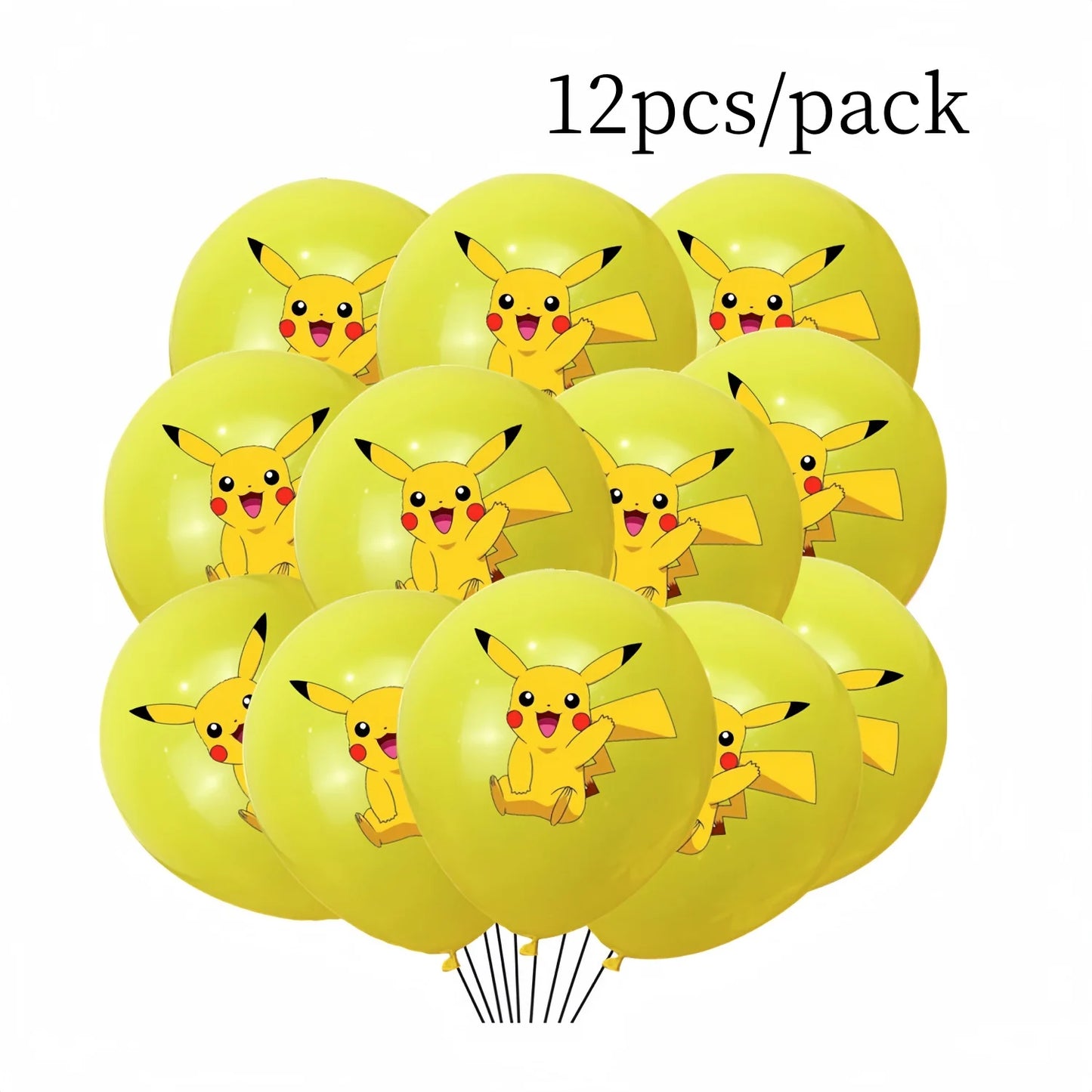 Pokemon Latex Balloons Birthday Party Decor Cartoon Pikachu Balloon Poke Ball Balloons Baby Shower Kids Favor For Party Supplies