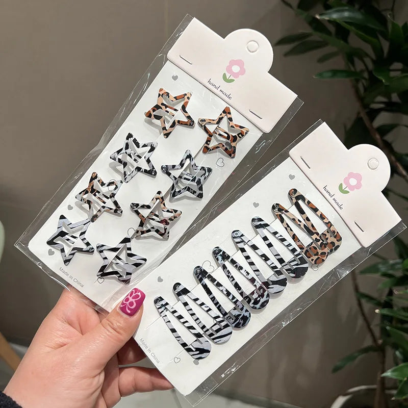 Leopard Star BB Hair Clips Set.