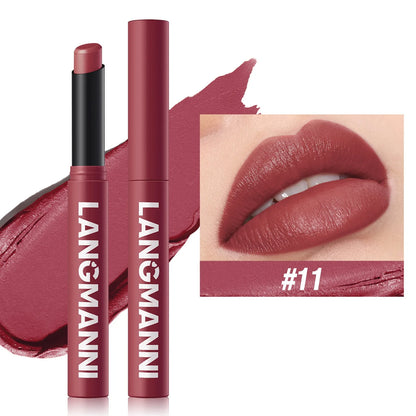 12 Color Matte Lipstick Pencil Waterproof Long Lasting Non-Stick Cup Lip Stain Tint Cosmetic Nude Lipstick Pen Makeup Maquillage