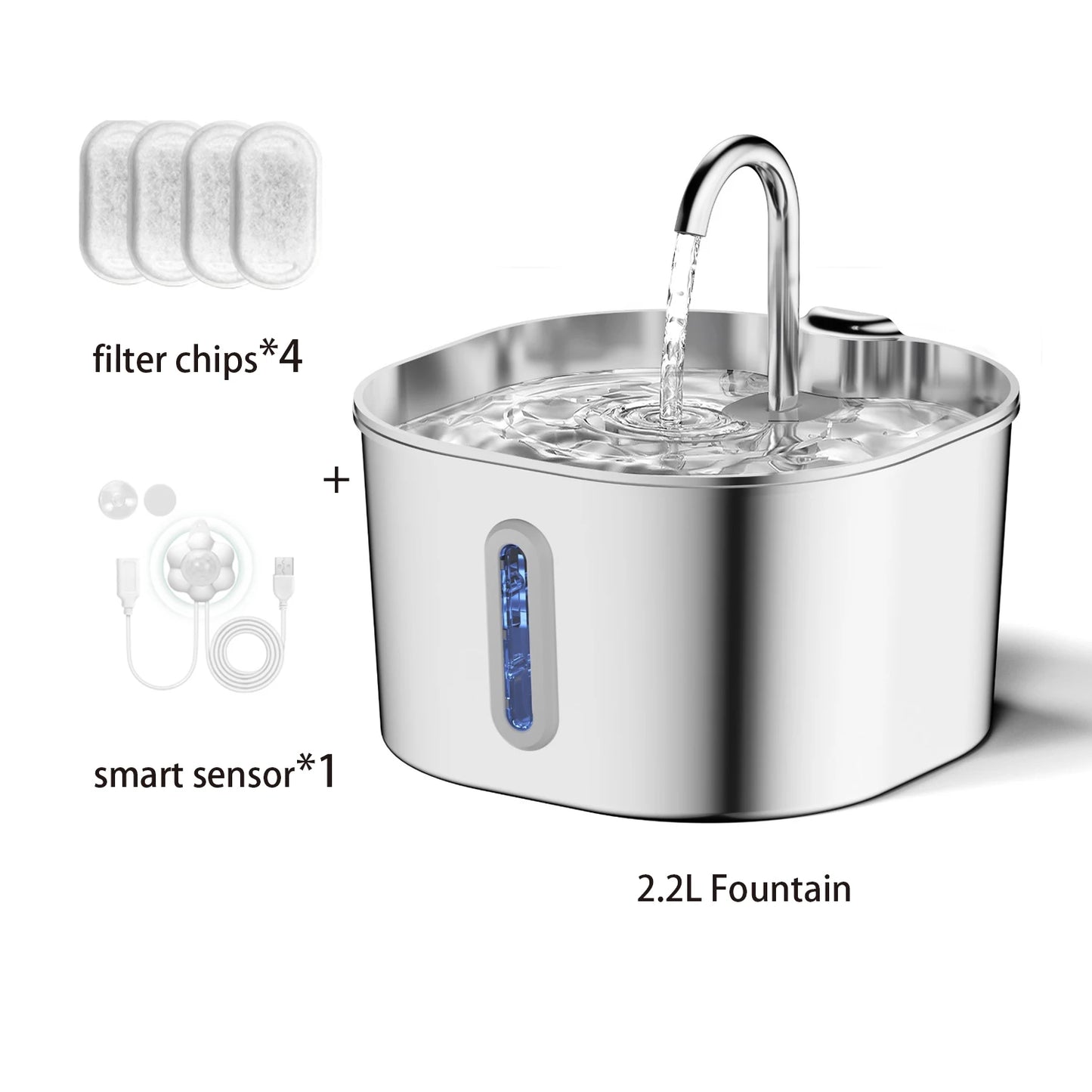 Stainless Steel Automatic Cat Water Fountain 2.2L 🐱💧