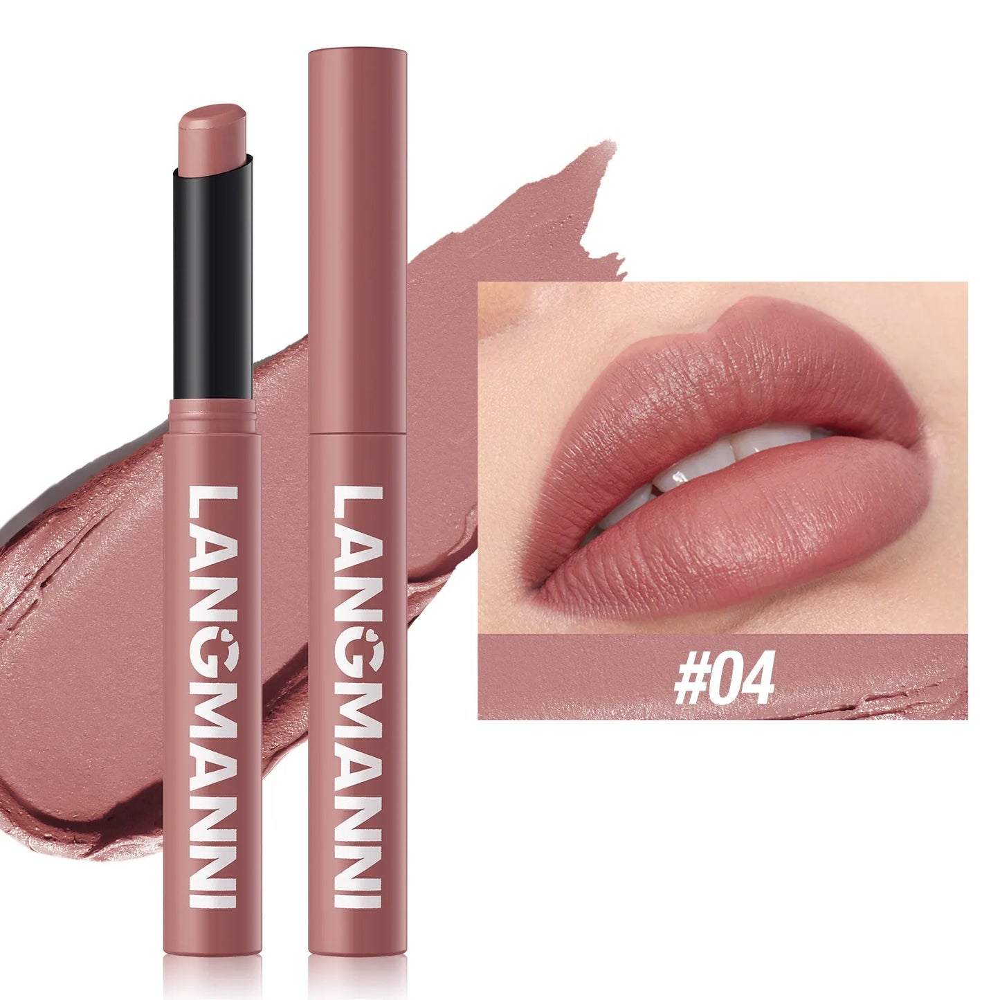 12 Color Matte Lipstick Pencil Waterproof Long Lasting Non-Stick Cup Lip Stain Tint Cosmetic Nude Lipstick Pen Makeup Maquillage