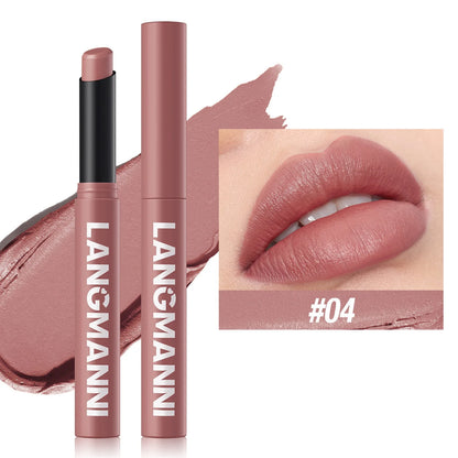12 Color Matte Lipstick Pencil Waterproof Long Lasting Non-Stick Cup Lip Stain Tint Cosmetic Nude Lipstick Pen Makeup Maquillage