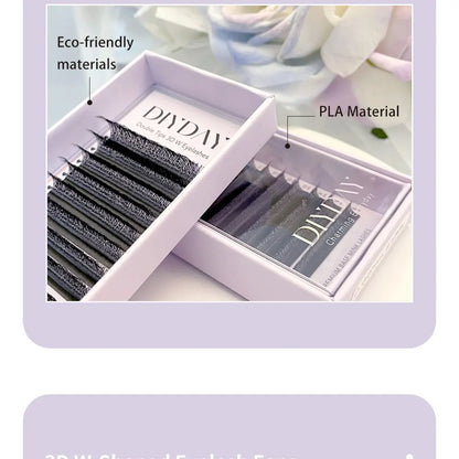 DIYDAY W Shaped Eyelash Extension Premade 3d 4d 5d 6d 7d 8d Mink Faux Lashes BASF PBT Natural Look False Eyelashes