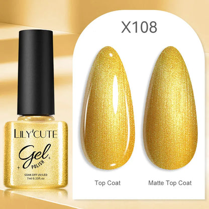 LILYCUTE 5ml Super Bright Silver Metallic Painting Liner Gel Nail Polish Drawing Stripe Graffiti Mirror Pull Line UV Gel Varnish
