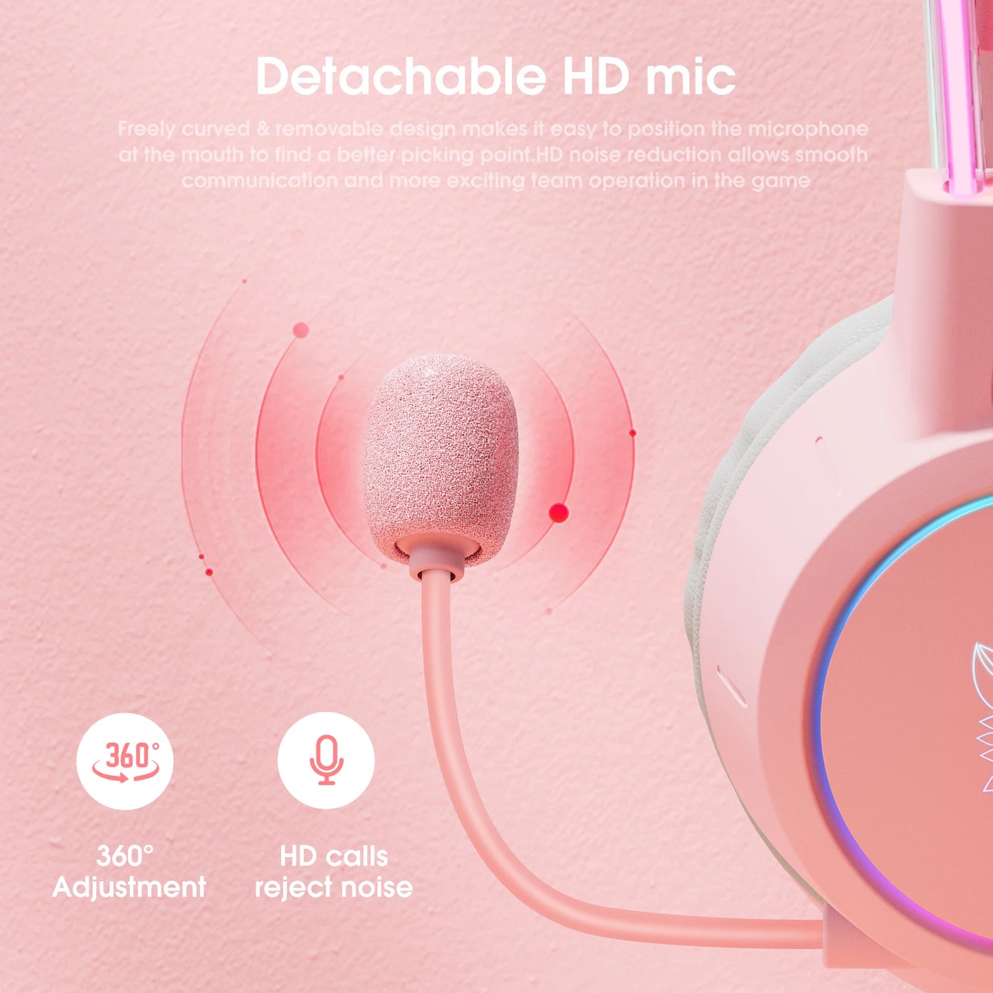 ONIKUMA RGB Gaming Headset with Cat Ears 🎮🐱