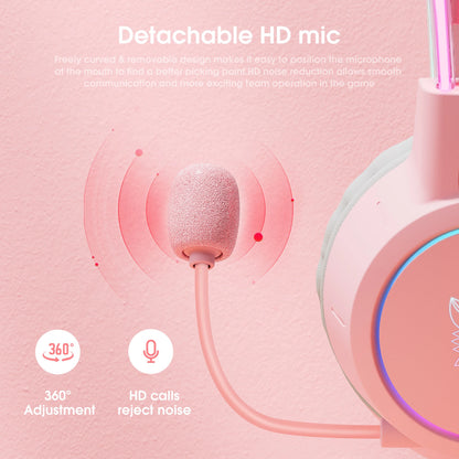 ONIKUMA RGB Gaming Headset with Cat Ears 🎮🐱