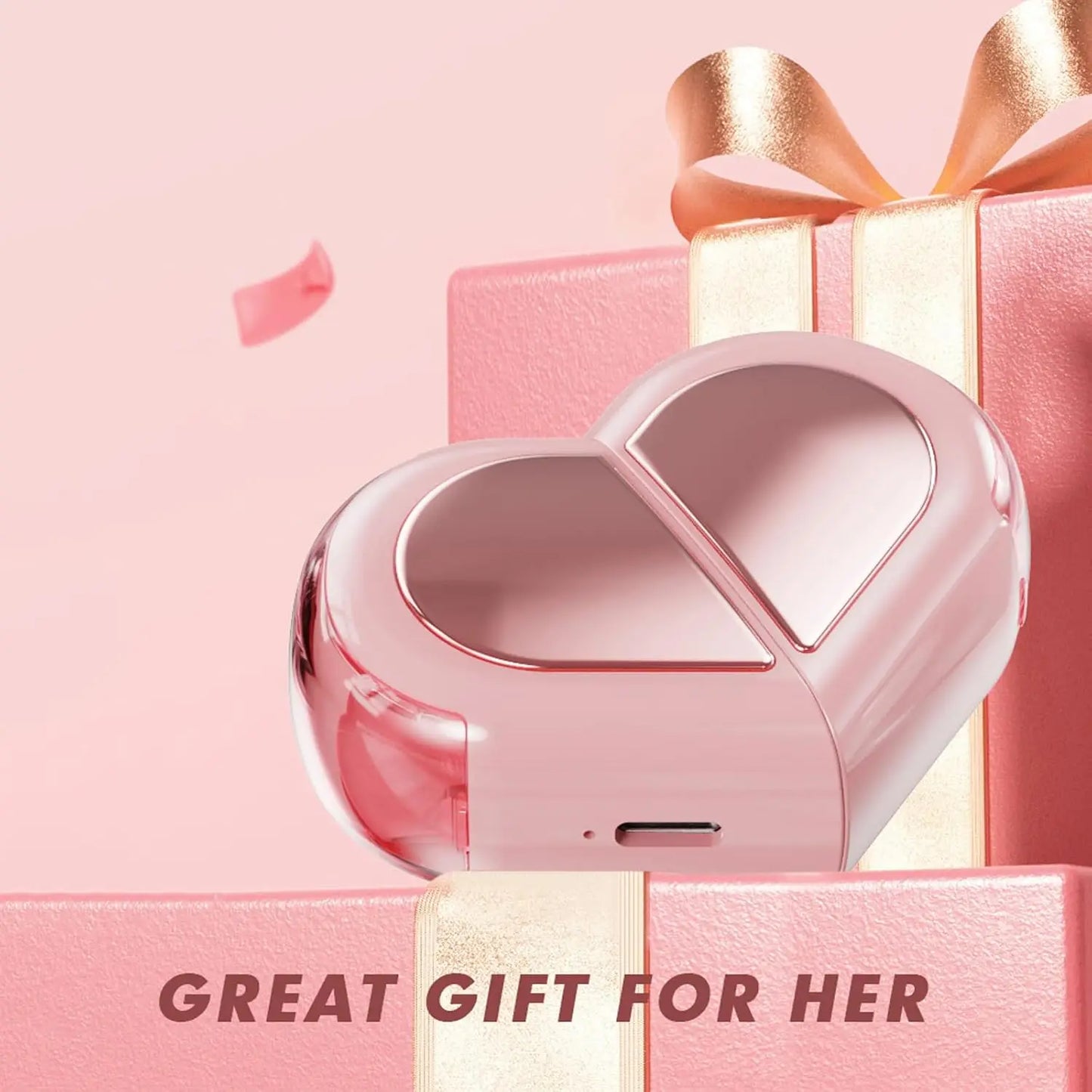 Heart-Shaped Wireless Earbuds