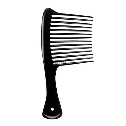 5PCS Black Large Wide Tooth Comb with Hook Handle Hair Loss Reduction Detangling Styling Brush for Salon Dyeing Haircare Tools