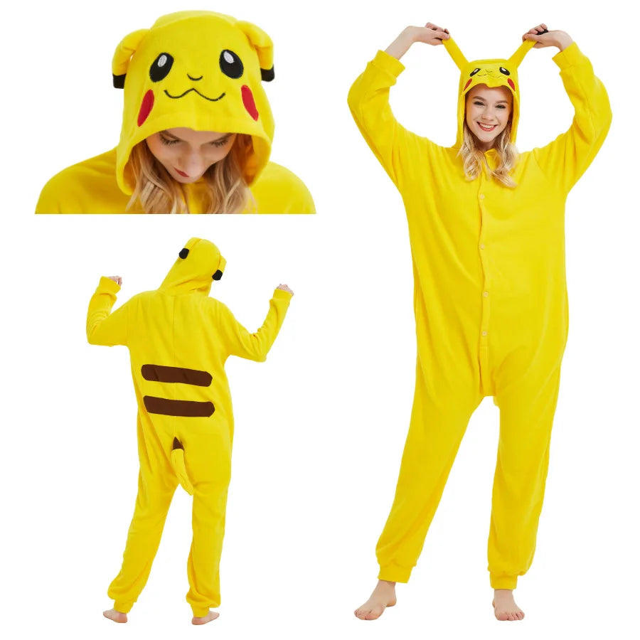 Pokemon Pikachu Gengar Kigurumi Onesie Snorlax Eevee Squirtle Pijama Cosplay Costume Halloween Adult Anime Umbreon Pajamas Gift