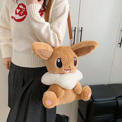 Pokémon Eevee Pikachu Plush Toys Knapsack Charmander Plushie Anime Backpack Birthday Pokemon Snorlax Gift for Kids Xmas Bag