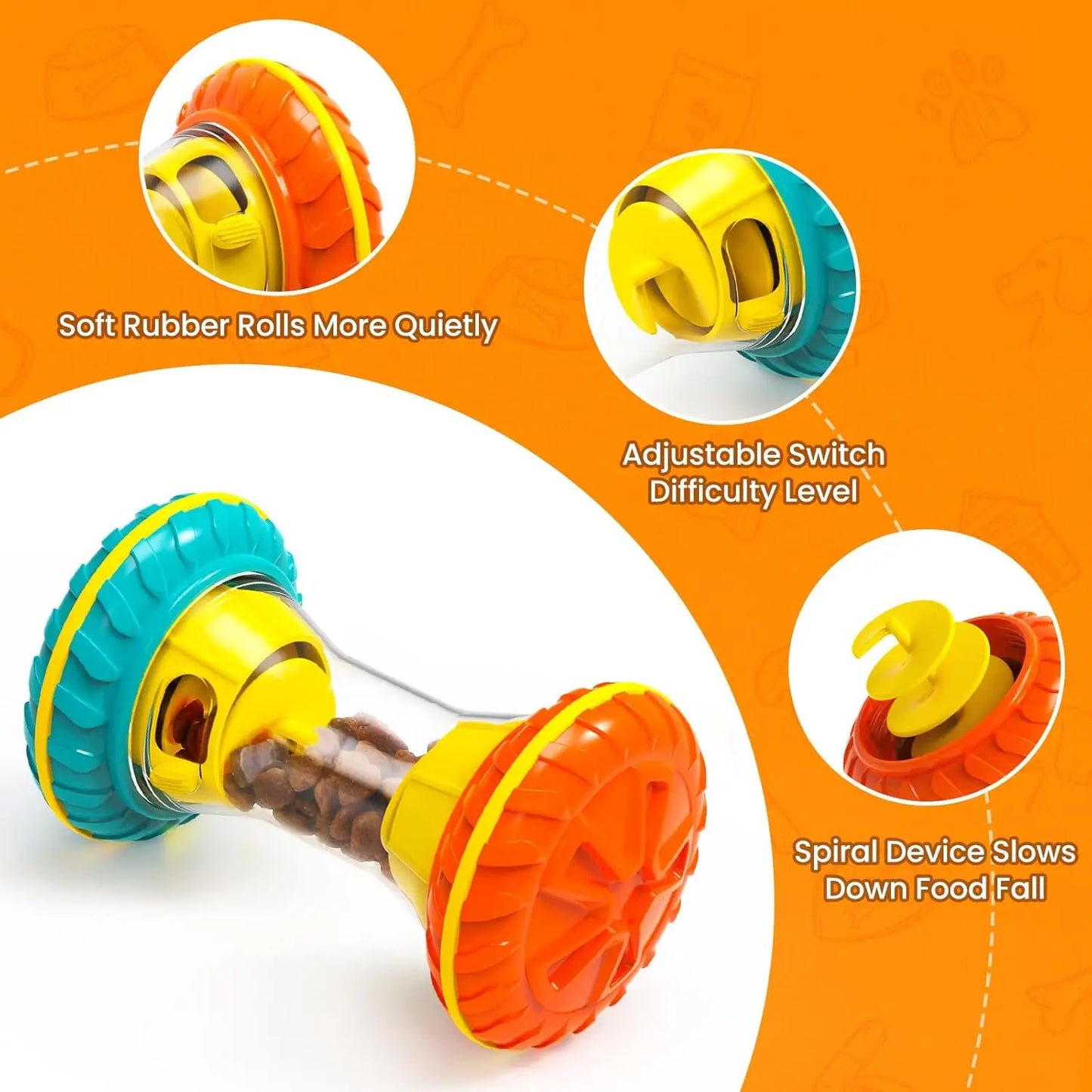 Interactive Dog Puzzle Toy & Slow Feeder: Adjustable Treat Dispensing Enrichment Toy